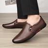 Stylish Male Wedding Shoes Genuine Leather Men Casual Shoes Comfortable Mens Loafers Moccasins Breathable Slip On Driving Shoes
