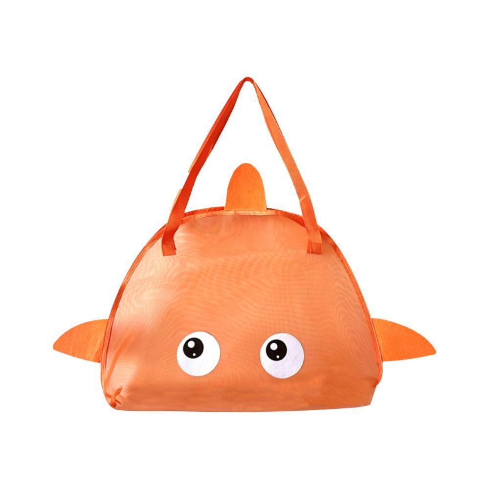 Handheld Summer Beach Bag Large Capacity Swim Toiletry Bag Mesh Bag Beach Travel Outdoor Sports