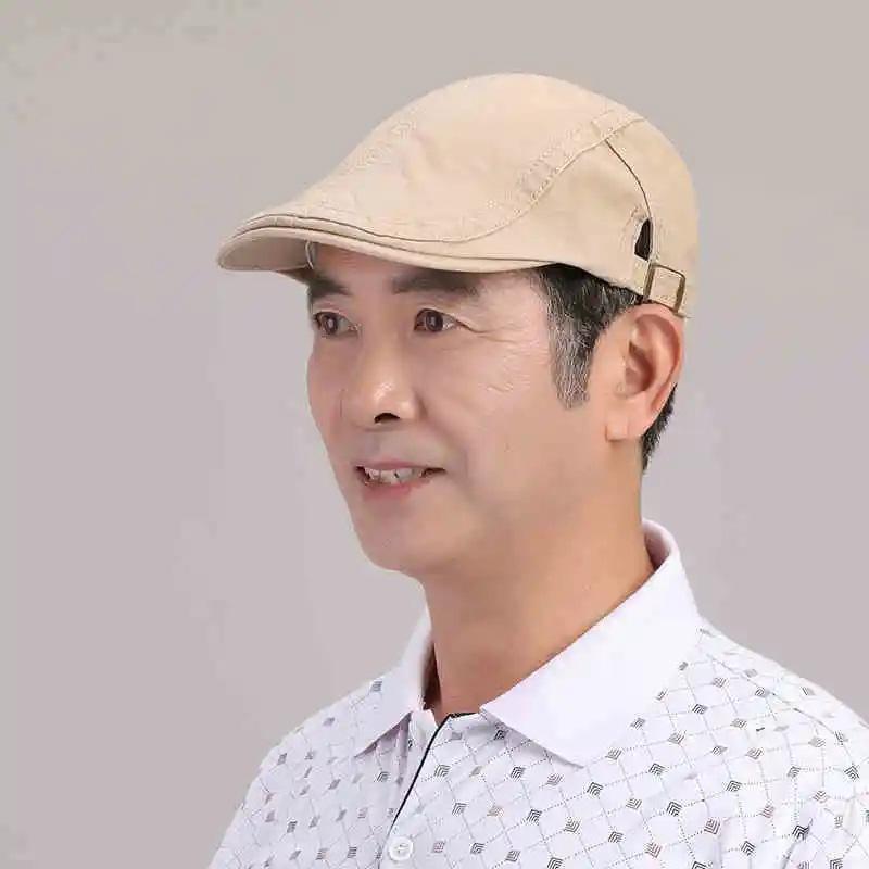 Middle-aged and Elderly Hats Men's Peaked Caps Spring and Autumn Old Hats Dad Hats Travel Forward Hats Summer Elderly Hats
