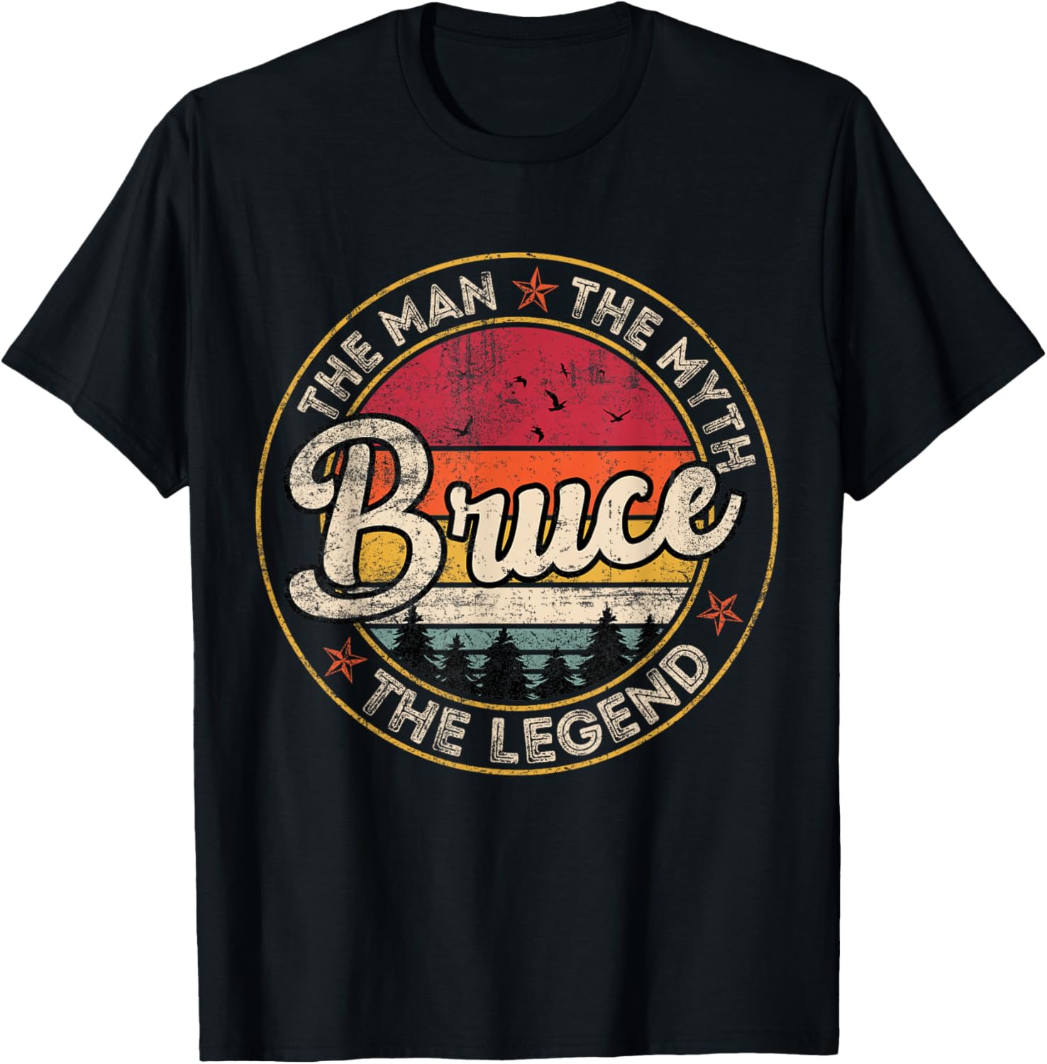 Bruce The Man The Myth The Legend Personalized Name T-Shirt S разноцветный