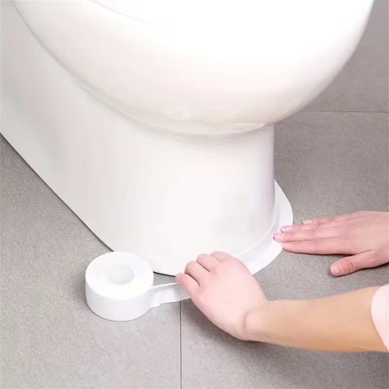 Self-Adhesive Waterproof Sealing Tape Flexible PVC Gap Sealer Strip for Kitchen Countertop Bathroom Sink & Toilet