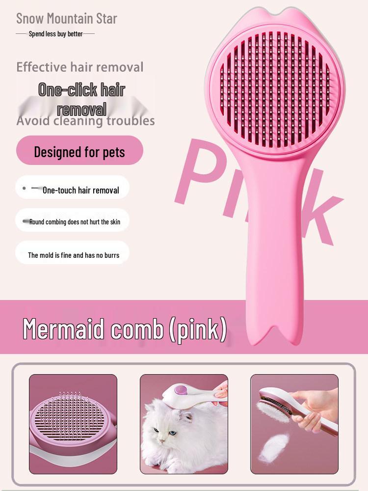 Pet Hair Removal Comb for Dogs & Cats – Detangles & Cleans Loose Hair