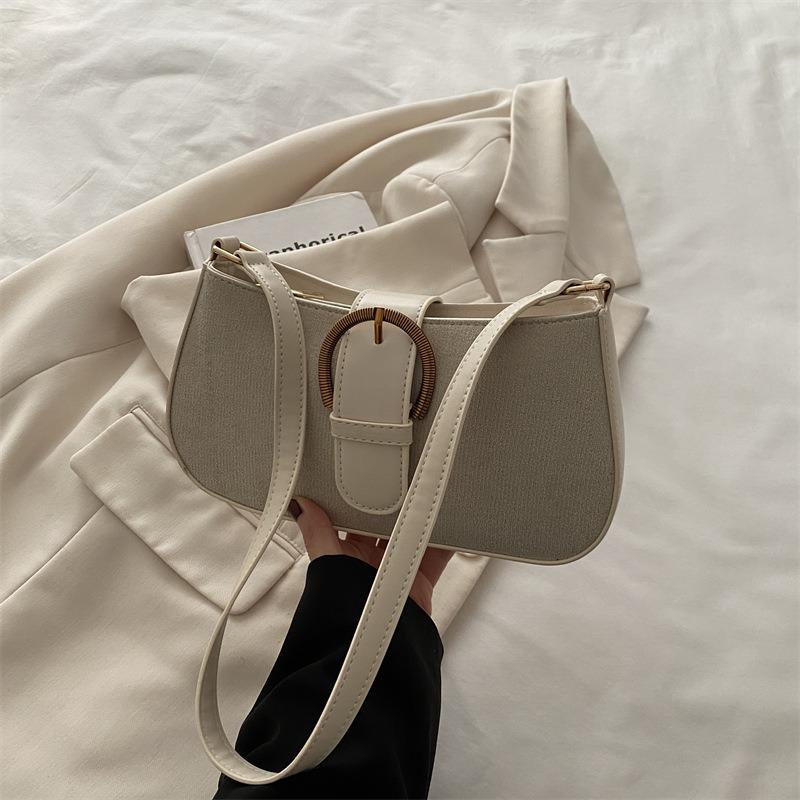 Underarm bag women's new trendy niche design casual simple foreign style retro shoulder crossbody small square bag