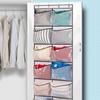 With 2/4 Hooks Hanging Bag Over Door Hooks Storage Bag Space Saving Closet Holder  for Home Dorm