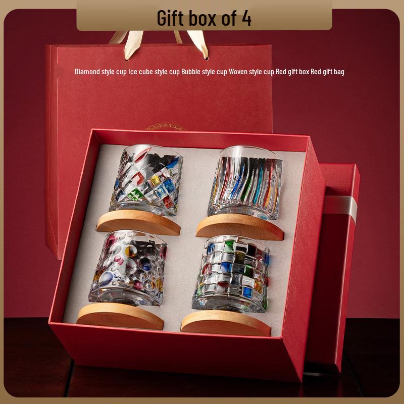 

Colorful Hand-Painted Whiskey Glass Gift Set