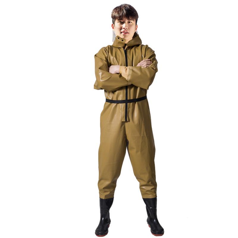 Full Body Waterproof Waders with Skin Suit & Water Shoes for Fishing and Reservoir Activities