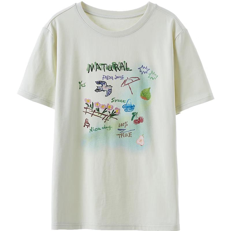 Betu Women s Hand-Painted Gradient Embroidered T-Shirt M