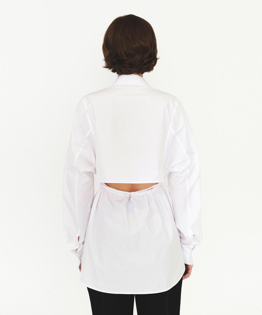 Daiaegeuneol Cotton Belted Shirts (White)