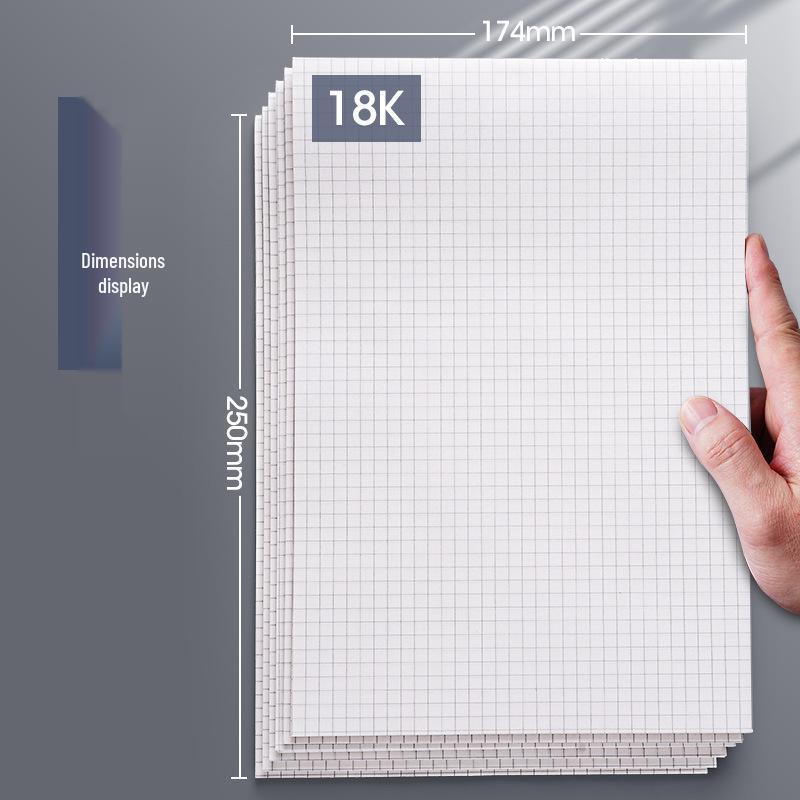 

Beige Draft Book for Students: Thick Blank Paper for Middle & High School, University, and Postgraduate Math Exams No Specification