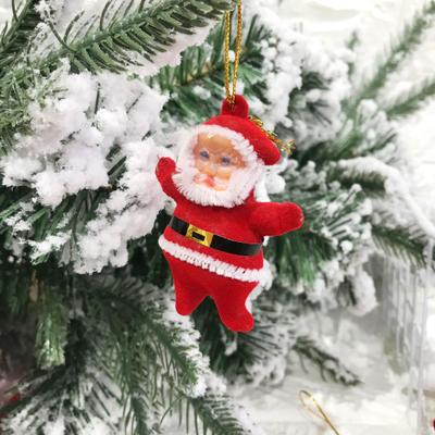 6 ks ozdob Santa Clause na stromek látkový Santa Claus vánoční závěsné ozdoby 3D přívěsek panenka Santa Clause pro sváteční vánoční stromek dekorace