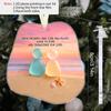 1pc/2pcs Friendship Acrylic Ornament, True Friends Nspirational Quote Beach Sunset Design, Sentimental Hanging Decor for Christmas Tree, Keepsake Gift