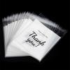 100pcs Thank You Plastic Jewelry Bag Self-Adhesive Candy Opp Bag for Homemade Gifts Beads Earrings Bag DIY Jewelry Packaging Bag
