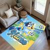 Blue Dogs Soccer Fun Customizable Name Area Rug Perfect for Kitchen Foyer Hallway Entryway Antislip Carpet Decorate Offices Spiritual Gift