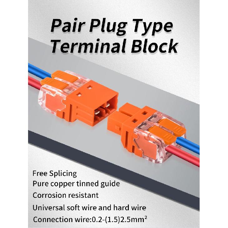 JINH 20Pcs CMK 64 Quick Connectors Fast for Flexible Connectivity Wires Compact Plug Mini Male Female Terminals Universal Blocks