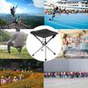 Telescopic Design Collapsible Seat Stainless Steel Outdoor Stool Portable Folding Stool  Picnic