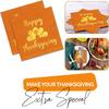 Happy Thanksgiving Napk 52 Pcs, Cocktail Thanksgiving Napk Disposable, Paper Friendsgiving Napkin, Friendsgiving Decorations, Grateful and Thankful -