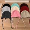 Knitted Wool Blend Beanie Stretchy Hat Women Windproof & Warm For Cycling, Hiking, And Daily Wear Cold Cap Soft New