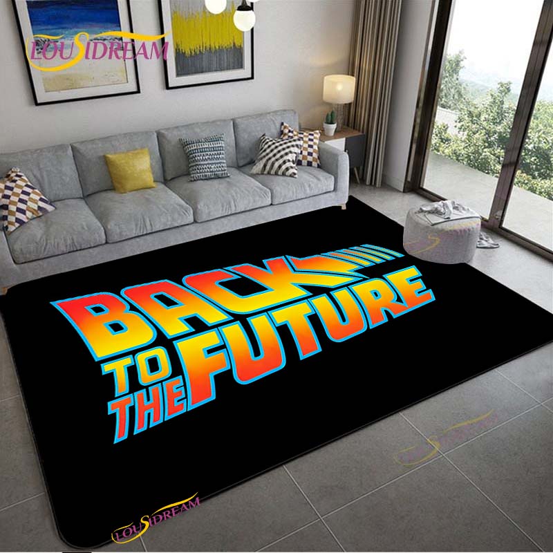 Back To The Future Carpet for Living Room Bedroom Rug Kitchen Kid Unslip Floor Mats Birthday gift photography props Alfombra Rug