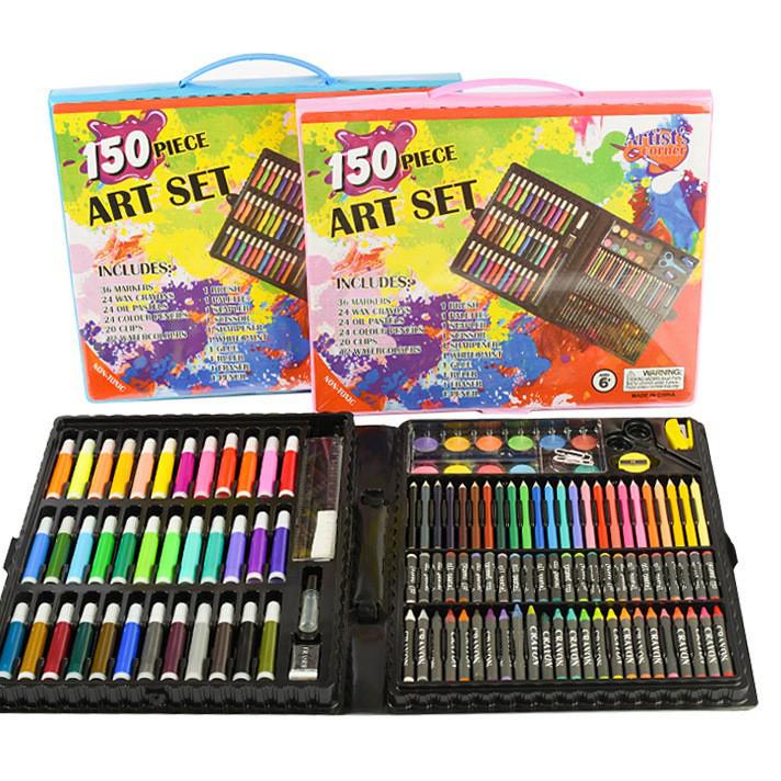 150-Piece Children's Watercolor Brush Set - Complete Portable Painting Kit for Graffiti and Art