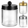 4 Teile/satz Klarglas Lagerung Jar Badezimmer Kommode Lagerung Container Eitelkeit Make-Up Arbeitsplatte Organizer