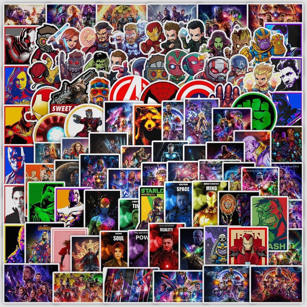 50PCS Cute Avengers Graffiti Anime Stickers: Waterproof Decorative Stickers for Phone & Computer