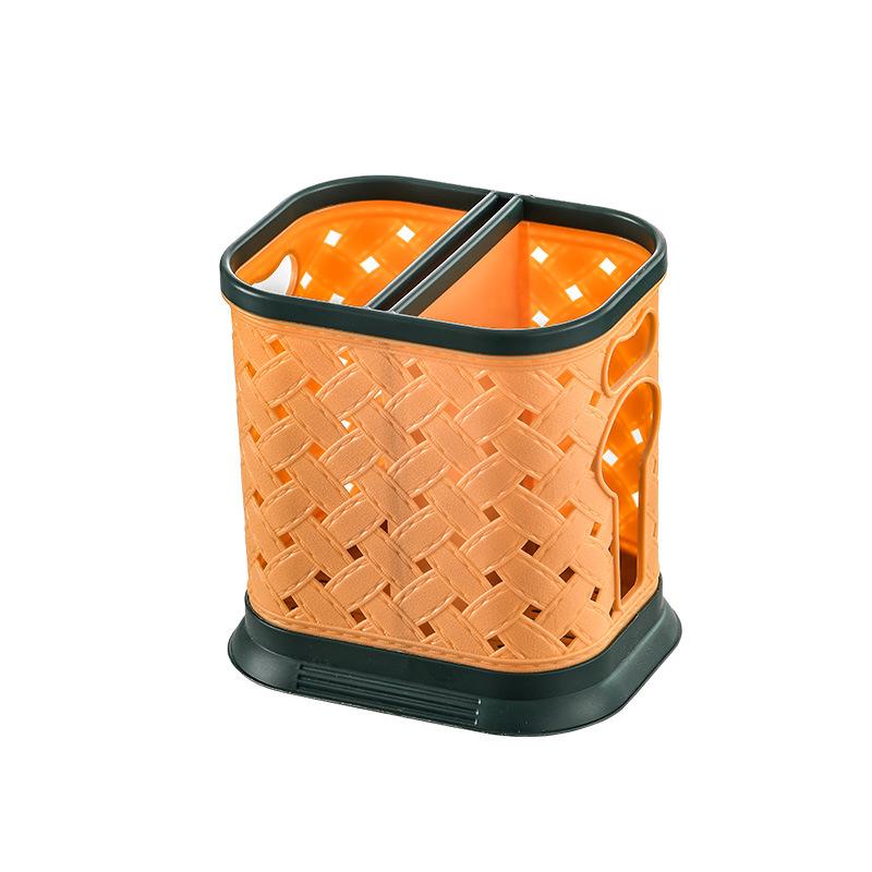 2/3 Grid Plastic Chopsticks Cage Hollow Drain Knife Stand Spoon Fork Storage Container Shelf Tableware Rack Kitchen Organizer