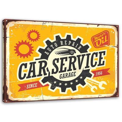 Canvas Print Car Service Retro Sign