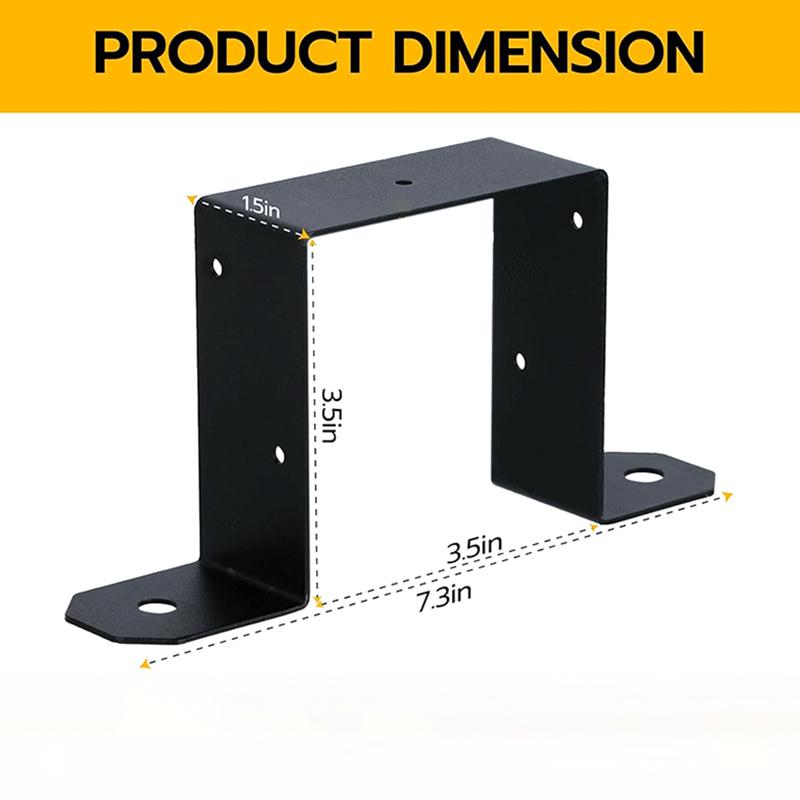 

4 шт. 4 X 4 Хомуты для столбов - Сверхпрочные кронштейны для террасного ограждения для деревянного столба 4 x4 , Монтажные кронштейны для беседки
