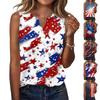 Tanktop met vierkante kraag voor dames, bedrukte tanktop, casual, losvallend, mouwloos shirt