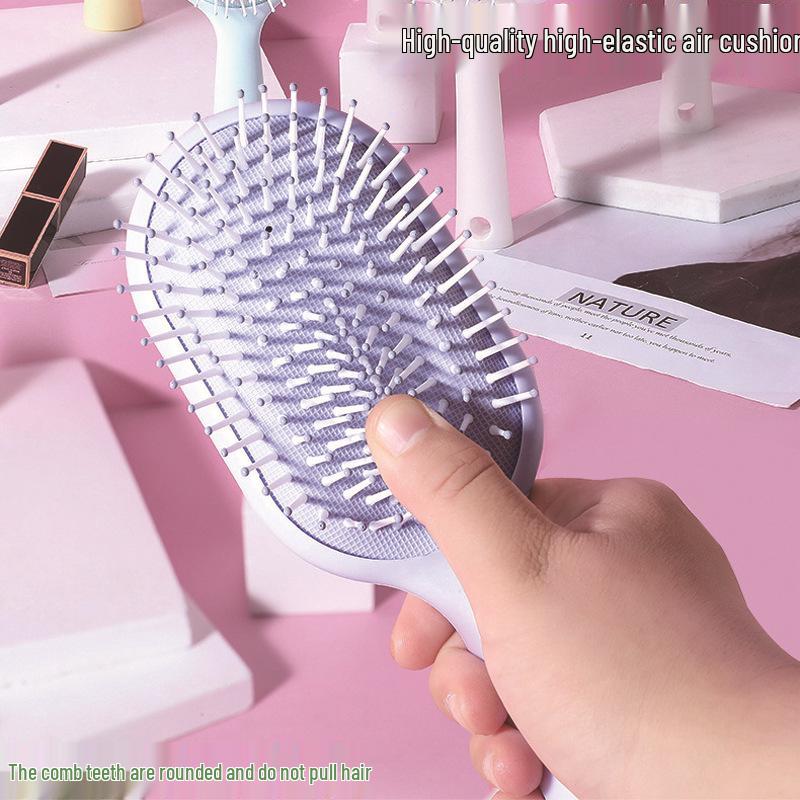 Mermaid Macaron Color Air Cushion Comb: Fluffy, Elastic Massage Comb for Women's Hairdressing, Customizable for Enhanced Hair Care