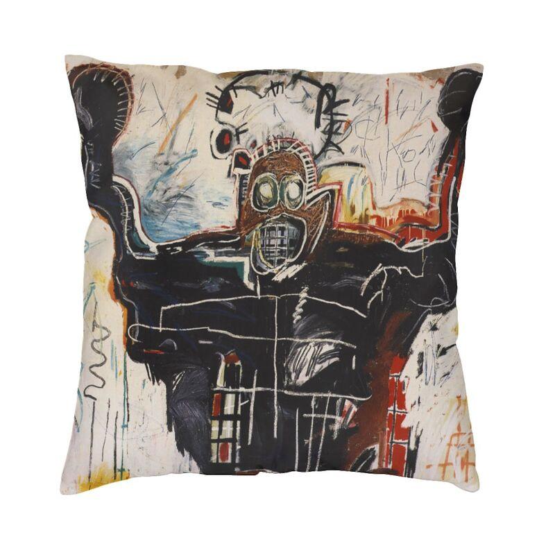 Basquiats New York Street Graffiti Cushion Cover 60x60cm Polyester Throw Pillow Case for Sofa Square Pillowcase Home Decorative