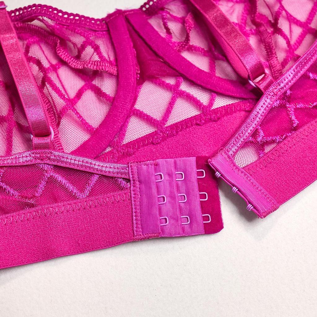 3dílné pohodlné spodní prádlo ze síťoviny pro ženy