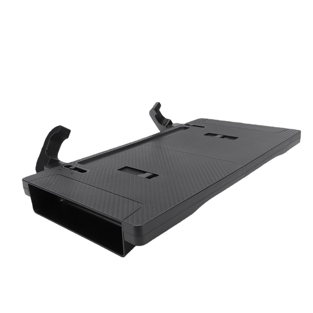 2-in-1 Auto-Lenkrad-Schreibtisch Sitzspalt-Organizer-Tablett Faltbar Verstellbar Karbonfaser-Optik Tisch für Laptop Essen