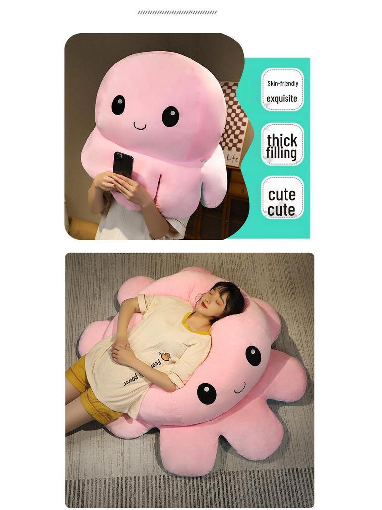 Reversible Double-Sided Octopus Plush Toy - Cute Face-Changing Doll for Girls Birthday Gift