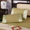 Washable Ice Silk Cool Pillowcase 48x74cm - Breathable, Sweat-Absorbent Summer Rattan Mat for Students