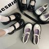 White Bow Platform Small Leather Shoes Women's Skirt 2025 Summer New Retro Round Head Jk Mary Jane Single Shoes