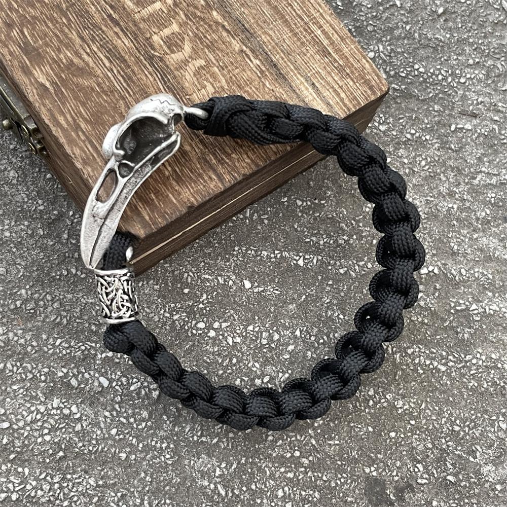 Retro Viking Odin Raven Schedel Armband Mannen Vrouwen Gotisch Diy Trinity Draak Kralen Wicca Sieraden Accessoires