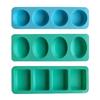 Square Soap Resin Molds Handmade Round Soap Silicone Moulds for DIY Making Lotion Bars Bath-Bombs Steamer Lotion Bars