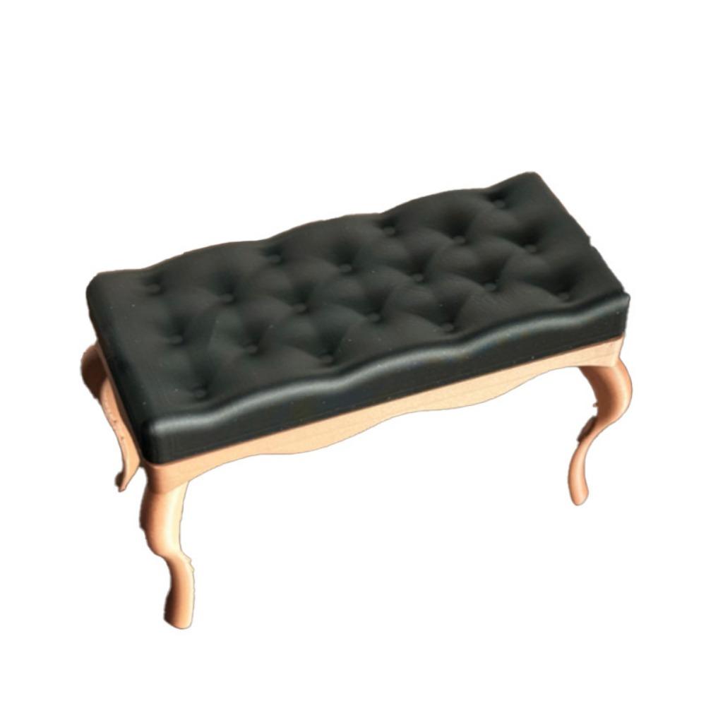 1: 12 Food and Play Exhibition Seat Mini Simulation Piano Bench Model чёрный