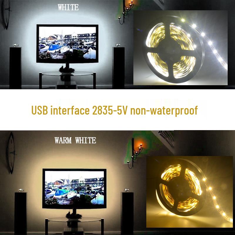Dimmable USB 5V LED Light Strip with Adhesive Backing for Painting Toys
