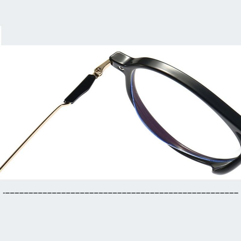 Women Retro Anti Blue Light Computer Glasses Designer Vintage Men Half Frames Eyeglasses Trendy Office Accessory
