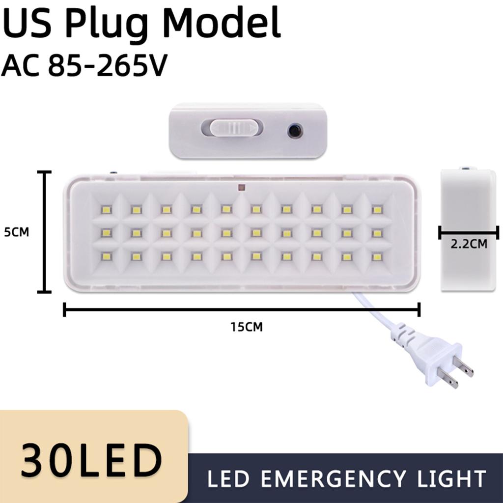 Us/Uk Plug Led Emergency Light Flashing Magnet Work Light Rechargeable For Home Usb 30led Household Portable Three Speed Dimming