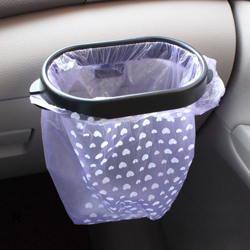 Car Trash Can Foldable Garbage Bag Hanging Frame Vehicle Garbage Bag Holder Car Trash Bin Trashcan Auto Interior Accessories
