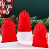 Fabric bags for storage, for Christmas gifts, linen gift bags 15 * 10 cm, 12 pcs.