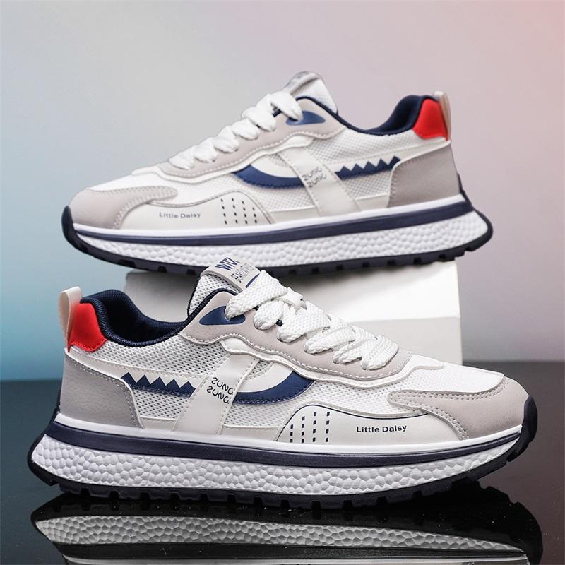 New Fashion Men 's Four Seasons Comfortable Thick Sole Shoes Students BoysTrending Soft Sole Breathable Casual Running Sneakers