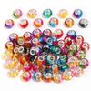 20pcs 14x9.3mm Resin Beads Gradient Color Big Hole Round Loose Spacer Beads for Jewelry Making DIY Bracelet Necklace Accessories