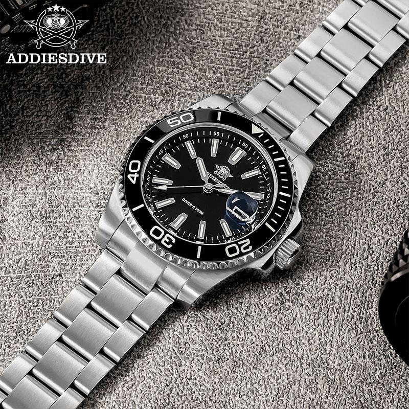 ADDIESDIVE Men's Quartz Watch 41mm Ceramic Bezel 200m Waterproof Wristwatch BGW9 Luminous Fashion Men Luxury Watches