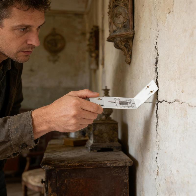 L Shape Acrylic Ruler Crack Monitoring Record for Detection Tracking Building Internal External Wall Crack Monitoring Tool