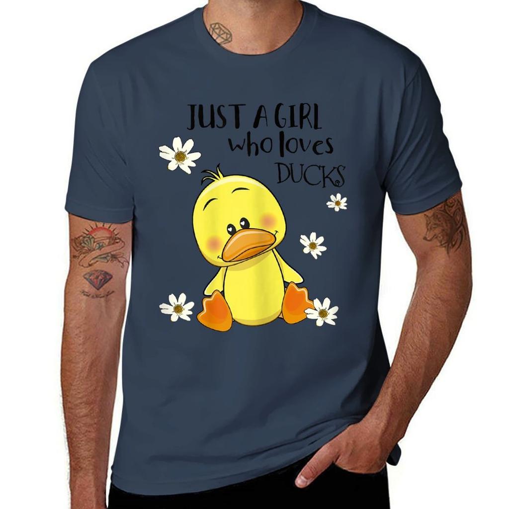 Just a Girl Who Loves Ducks - New Art Theme T-Shirt t shirt man plain man t shirts for men t shirts designer T-Shirt