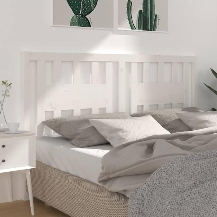 VidaXL Tête de lit Blanc 146x4x100 cm Bois massif de pin 818671